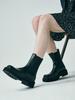 Salt And Chocolate Square Toe Chunky Chelsea Boots 412346010 (5Cm/3 Colors)