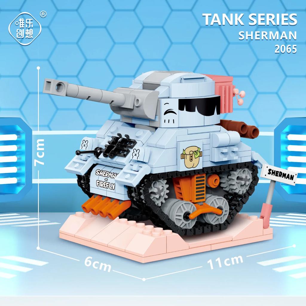 479pcsMini Building Blocks Military Toys Tank Fighter Tank Model Toy Children's Military Toy Car Collectible Creative Teen Gifts