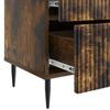 Nightstand Smoked Oak 43 x 34.5 x 47.5 cm Engineered Wood