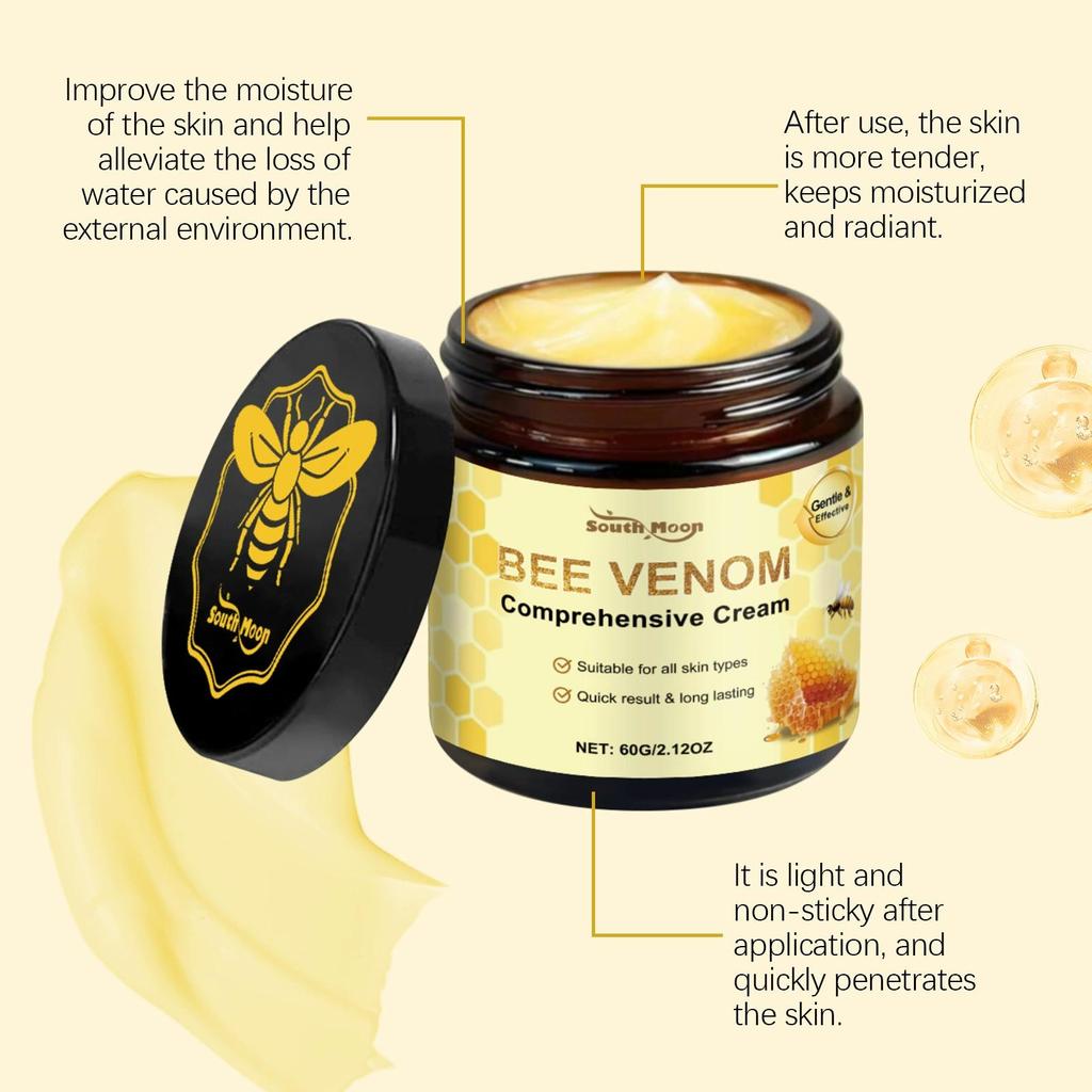 Premium Gentle Moisturizing Cream for Soft, Smooth, and Nourished Skin - Daily Bee Venom Skincare Hydrating Cream