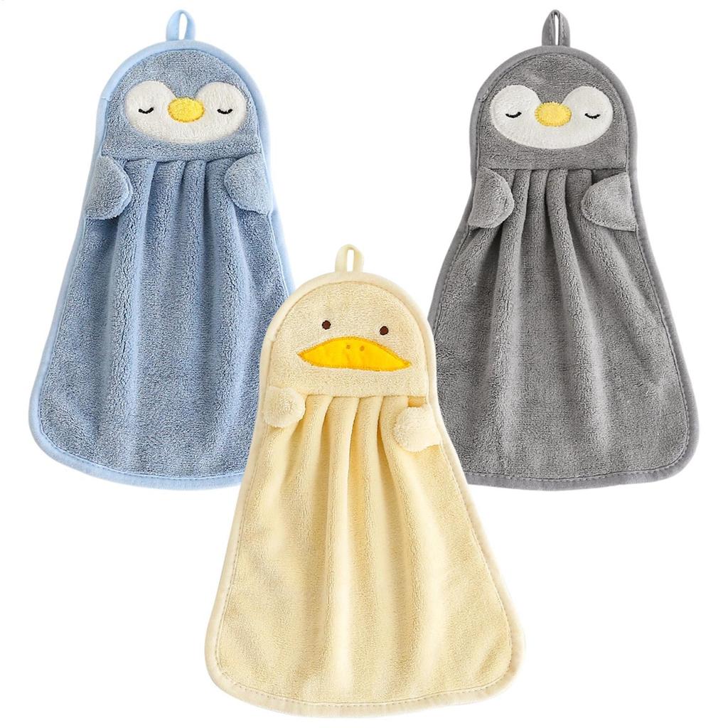 Household Hand Towel Absorbent Kitchen Towel Rag Wipes Cute Animal Kids Toddler Hand Towels for Home Bathroom Kitchen