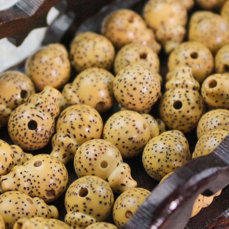 Antique Yellow Bodhi Three-Way Pagoda DIY Bracelet Set - 108 Beads