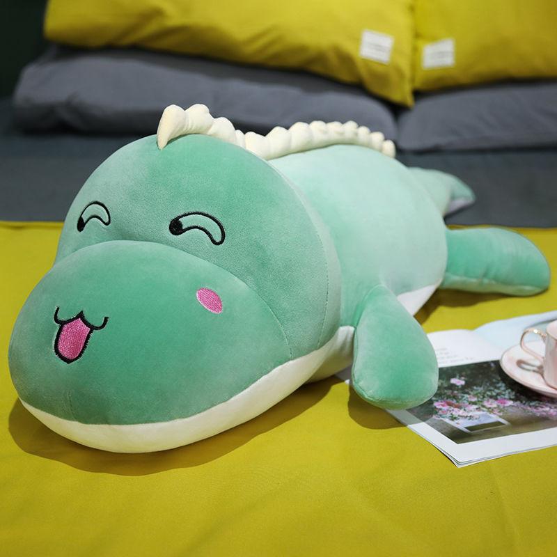Dinosaurier-Plüschtierpuppe, die mit dir auf dem Bettkissen schläft. Süße Puppe für Mädchen. Große Stoffpuppe. Geburtstagsgeschenk