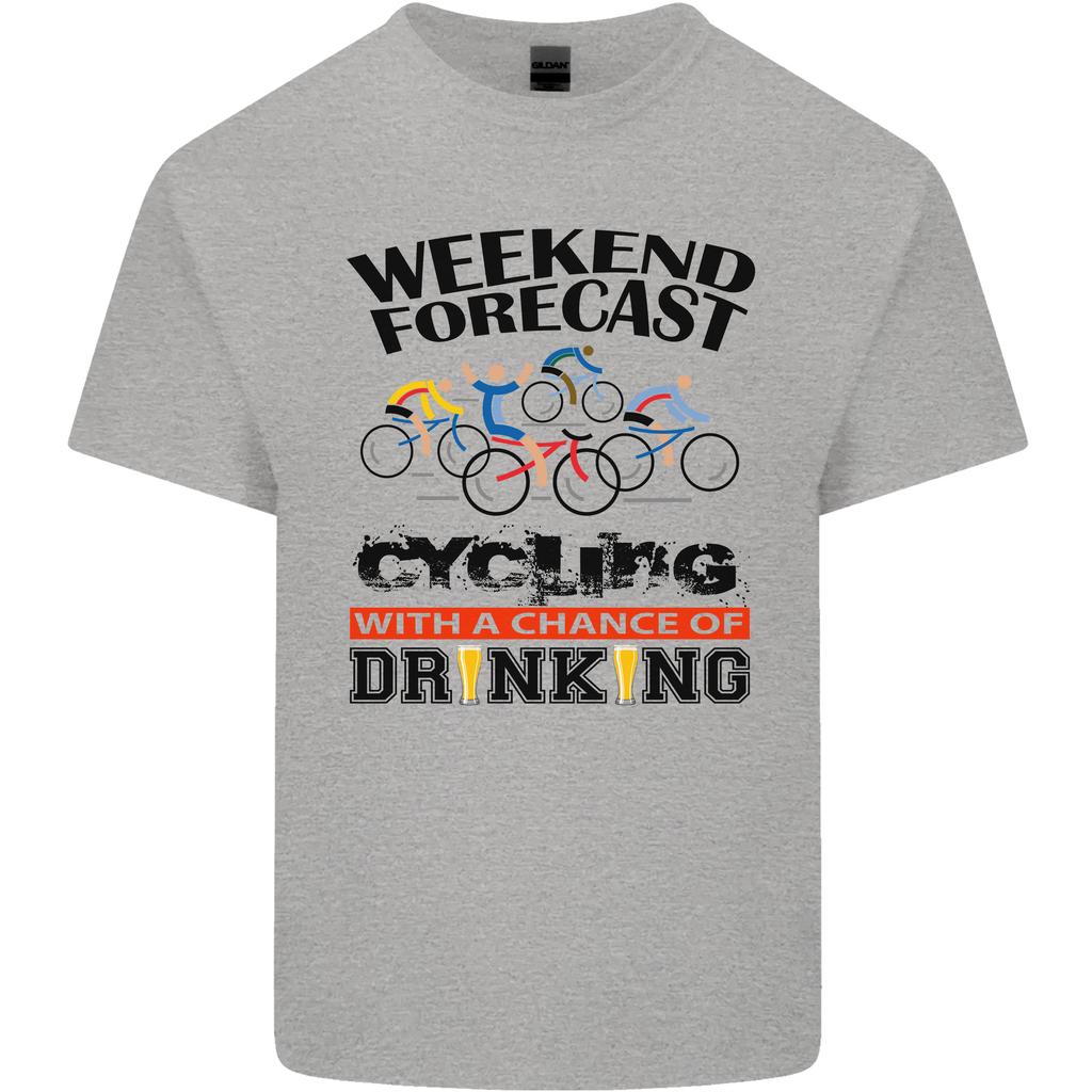 Weekend Forecast Cycling Cyclist Bicycle Unisexs Light Cotton TShirt