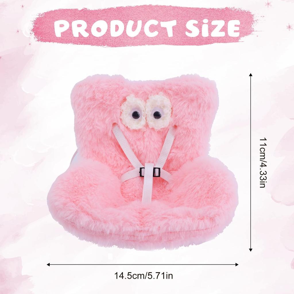 Car Seat for Dolls, Cute Safety Have a Seat with Soft Furry Cushion Pink Sofa Car Air Vents Clip Desktop Decor Chair To Display Doll Toy Ornaments