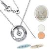 [La Amore Eterno] Necklace, Accessory for Women, Single Stone, RoundOval Twist Ring, Zirconia, Silver Pendant, Gift
