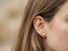 375 gold stud earrings milled pins 0.52g for her 9kt without