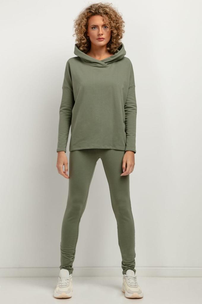 Wide hoodie T379 light pink //