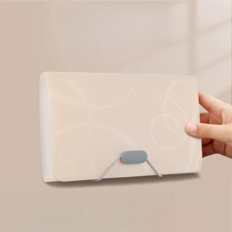 

A6 Organ Bag Expanding File Folder For Documents Candy Colors Document Folders School Supplies File Organizer Office Binder светло-розовый