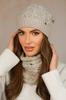 Kamila Women' Winter Set Hat with Tube Scarf Beige