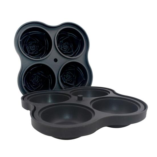 Yousheng Ice Cube Tray Mold Rose Shape Anti-spill Silicone Cocktails Fadeless Ice Tray Mold for Bar