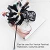 Feather Masquerade Mask with Stick for Women, Lace Eyemask Masquerade Half Face Mask Masquerade Costume Accessories