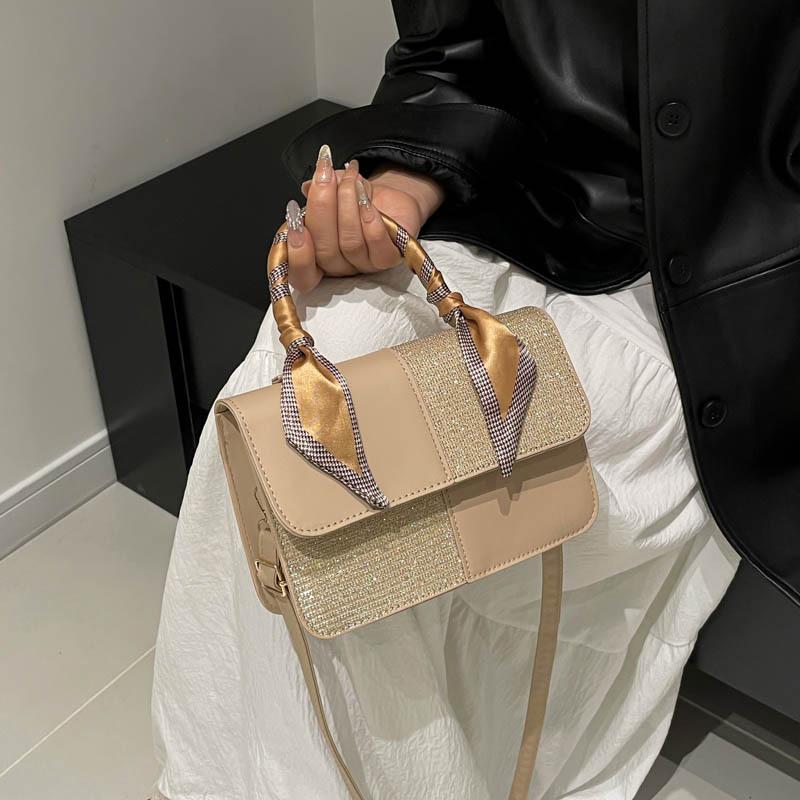 Women Fashion Casual Solid Color Small Square Crossbody Handheld Handbag