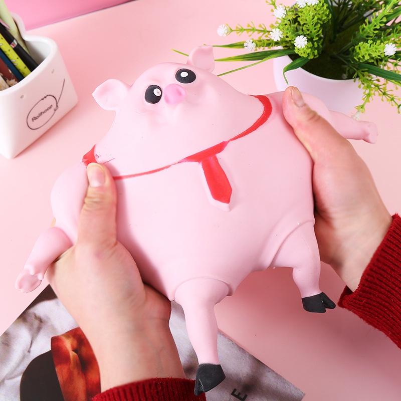 Adorable Pink Pig Tpr Toy With Memory Sand For Stress Relief