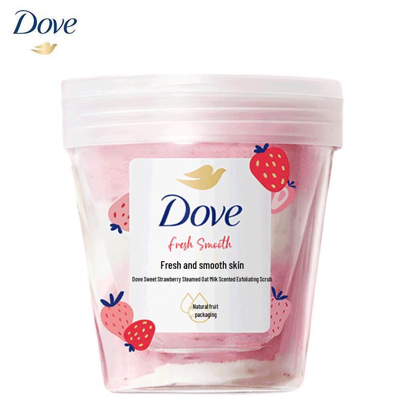 

Dove Сладкая клубника и овсяное молоко скраб для тела