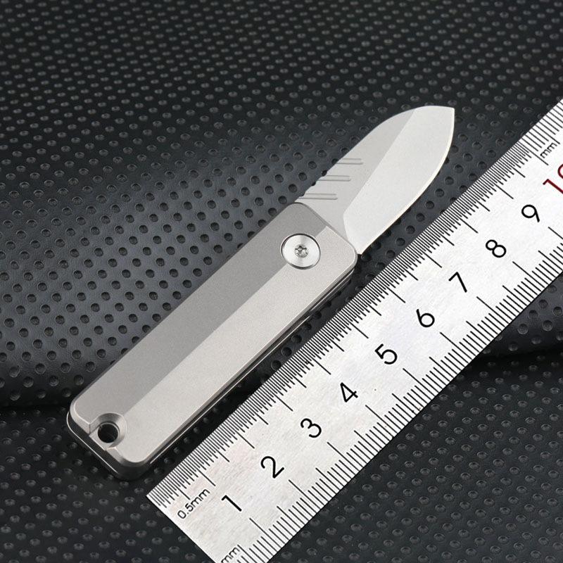 Titanium Alloy Folding Knife Mini Portable Pocket Knife Spin Handle Pressure-Relief EDC Tools Unboxing Cutter Survival Multitool