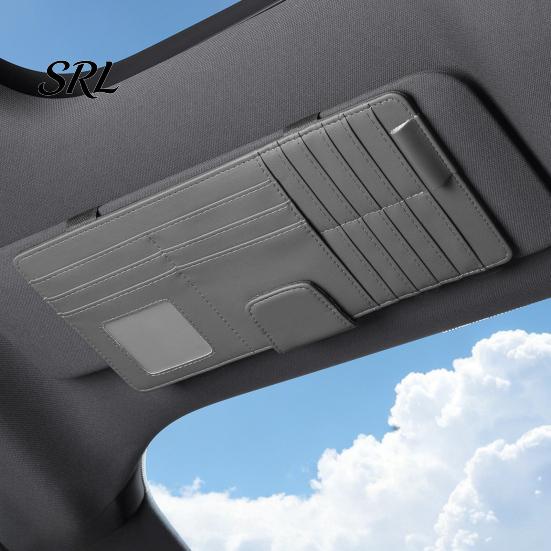 Driving Organizer for Car Sun Visor, Pen Business Card Holder Organizer, Ticket Essentials Storage Pouch, Sunglasses Clip Stowing Tidying Accessories