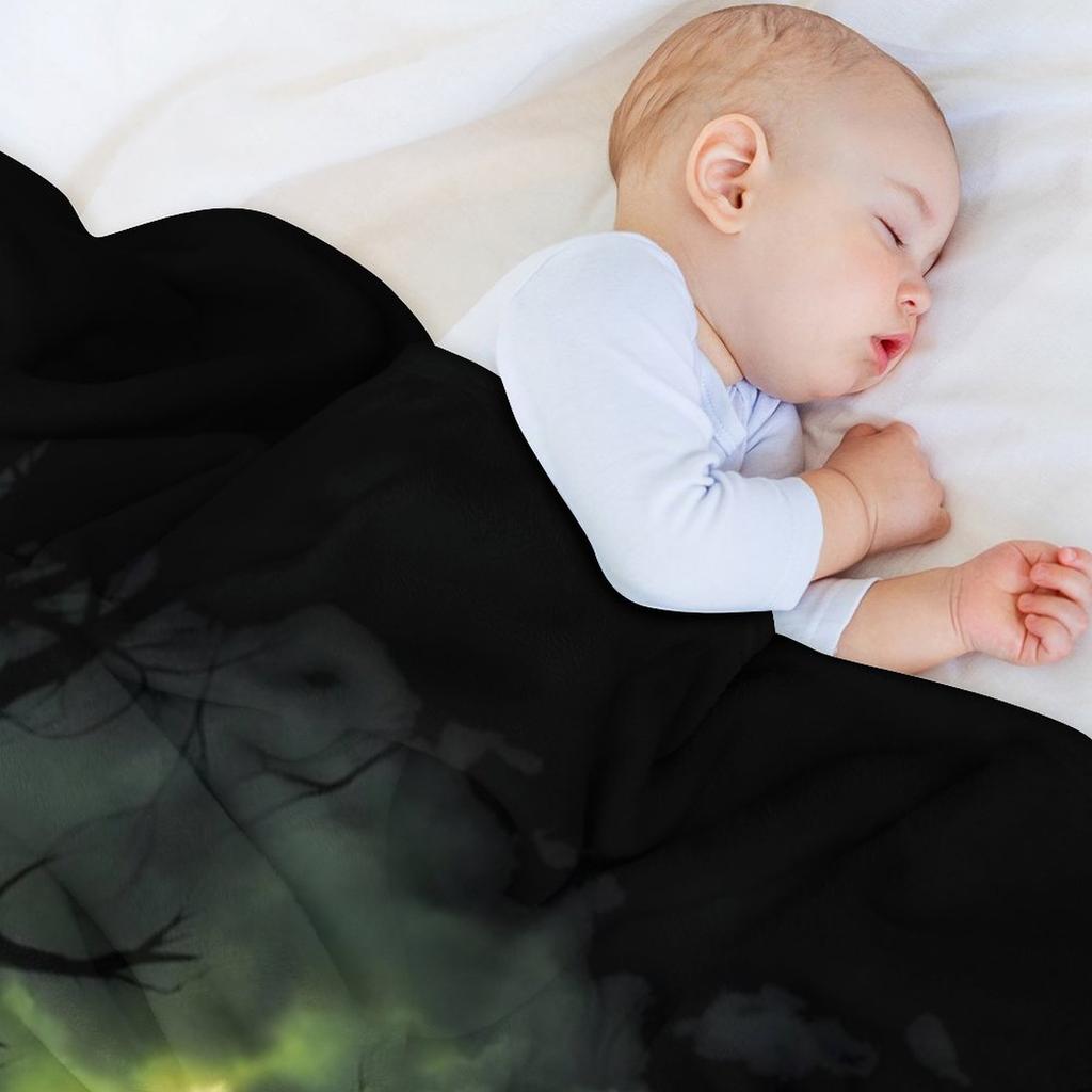 The Nine Riders Under the Moonlight - Fantasy Throw Blanket Beautifuls Soft Plush Plaid valentine gift ideas For Baby Blankets