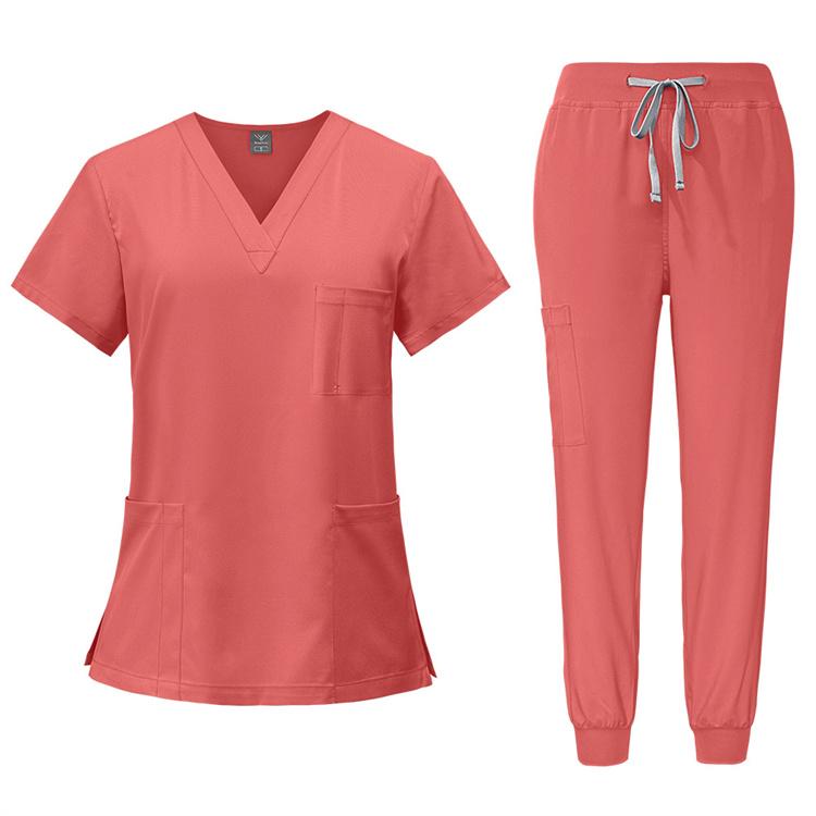 Breathable Hospital Uniforms Nurse Beauty Dental Salon Work Clothes Suits Custom LOGO Uniform Medical Scrubs Sets for Men Women