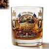 Commemorative Whiskey Glass Handcrafted History Themed Wine Glass for Stability Decorative Collectible Glass