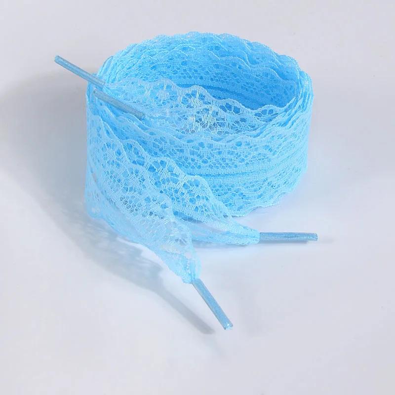 1Pair 100/120/140CM Lace Shoelaces for Women Shoes 2.9CM Width Flat Shoelace for Sneakers Hollow Out Shoe Laces Accessorices