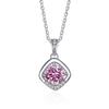 Bague Ringen 1ct VVS D Colored Moissanite Diamond Necklace For Women Silver 925 Jewelry Female Simple Temperament Clavicle Chain