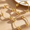 3Pcs Women Bracelet Adjustable Opening Design Imitation Pearl Stacking Bracelet Anti-Fading Alloy Versatile Jewelry