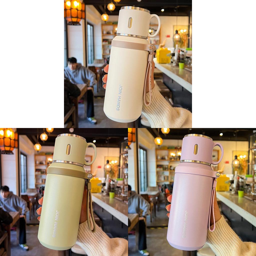 Modern Minimalist Stainless Steel Travel Mug With Tea Separator For Outdoor Use