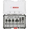 Set of 6 Bosch 6 Mm Shank Router Bits for Trimming/chamfering/rounding - 2607017468