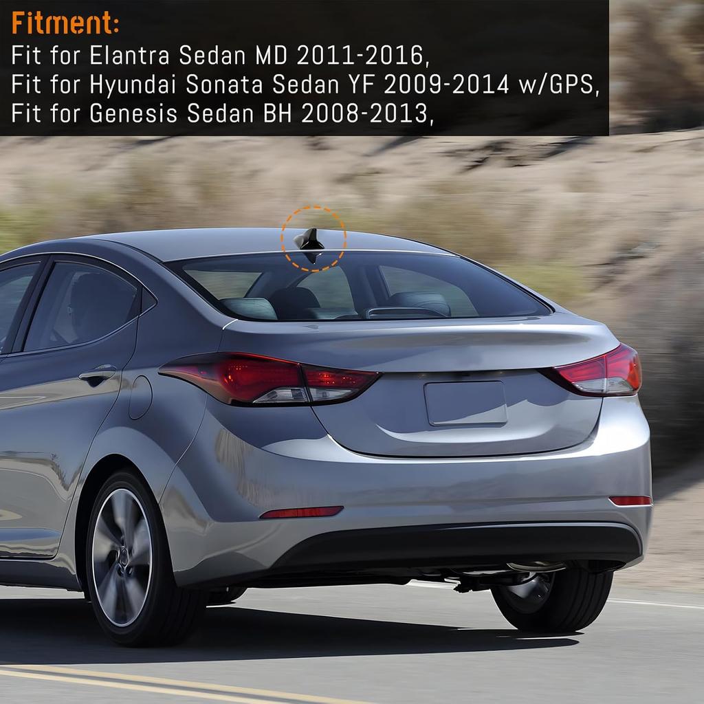 Shark Fin Antenna Cover Compatible with for Elantra Sedan MD 2011-2016,for Hyundai Sonata Sedan YF 2009-2014 w/GPS,for Genesis Sedan BH