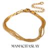 MamacitaSlay Stylish New Design Multiple Layered Bracelets Gold Plated Stainless Steel Women's Jewelry Gift Lady Bracelets