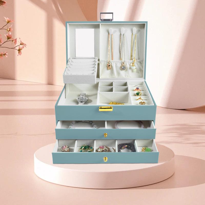 Portable Jewelry Box European Princess Travel Korean Hand Jewelry Jewelry Bag Earrings Ring Small Storage Box