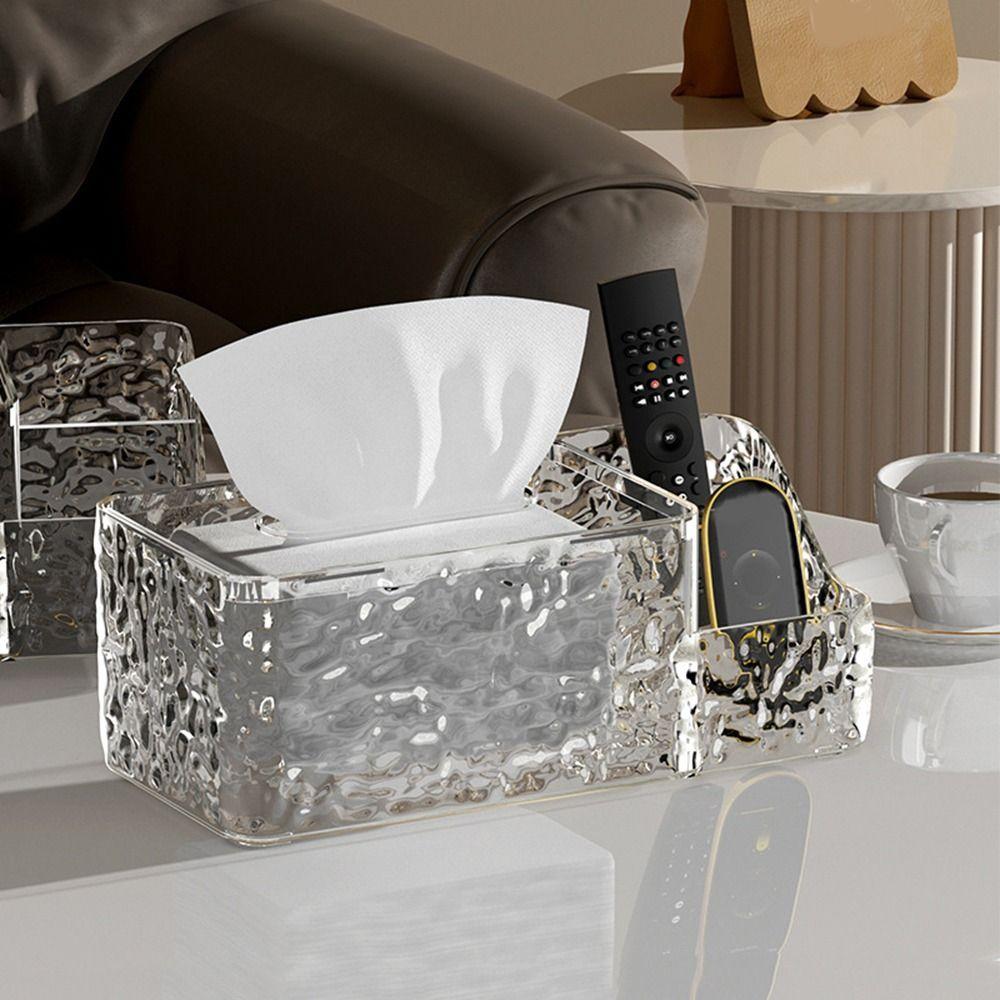 Plastic Desktop Tissue Box Large Capacity Paper Towel Holder Living Room