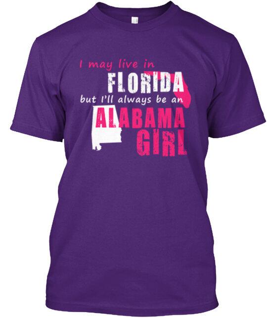 Florida Alabama Girl T-Shirt Made in the USA Size S to 5XL M