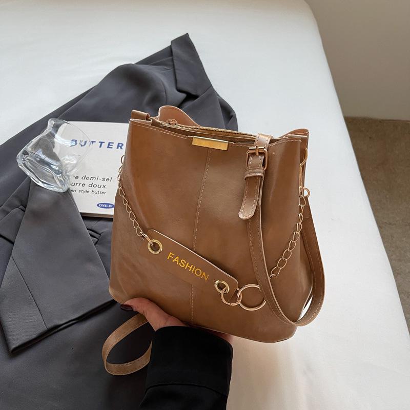 

Женская ретро сумка-ведро подмышку - Высококлассная мода 2025, Универсальная сумка кроссбоди/на плечо хаки