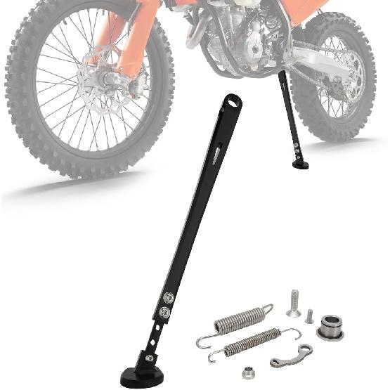

Dirt Bike Kickstand CNC 3-Level Adjustable Motorcycle Side Kick Stand with Springs for EXC EXC-F EXC-R XC XCW XCF XC-F XC-W XCF-W XCR-W 150 200 250 чёрный