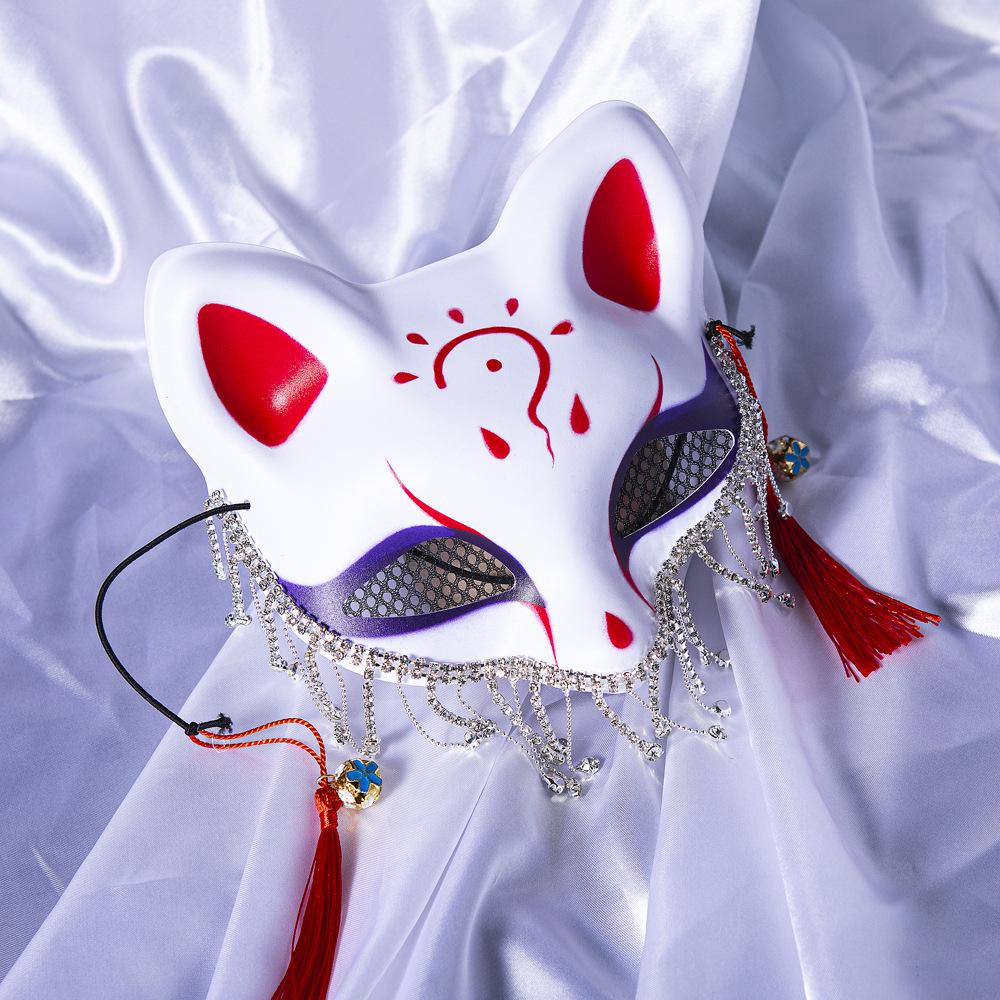 

Rhinestone Fox Venetian Half-Face Mask for Halloween Party