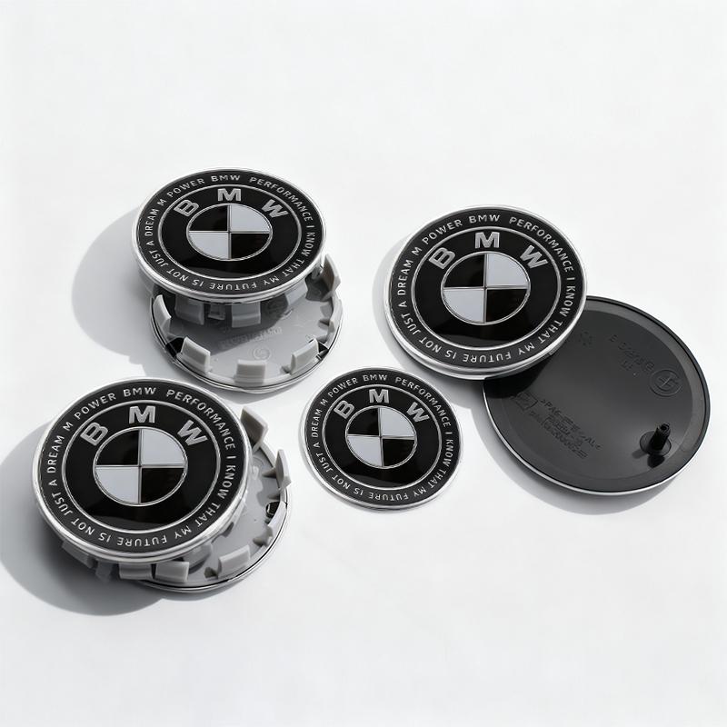 For BMW 5SE28 1/4/7Pcs Car Hood Front Rear Trunk Emblem Steering Wheel Sticker Hub Center Cap For BMW F18 F10 E64 E63 E60 E52 E83 E46 E92 E90