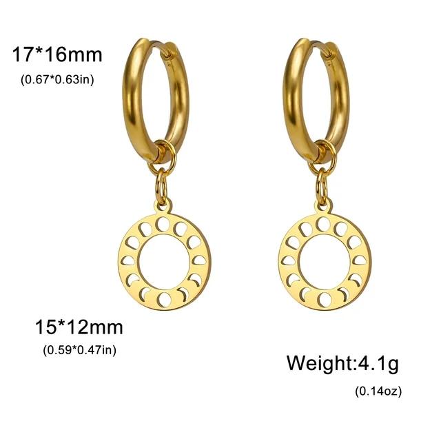 

Милые серьги-подвески в виде цветка для женщин, трендовые серьги из нержавеющей стали золотого цвета, новинка, вечерние украшения для свадьбы, подарок