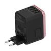 Mezinárodní cestovní adaptér s 4 USB porty a portem TypeC pro CN (Růžový )