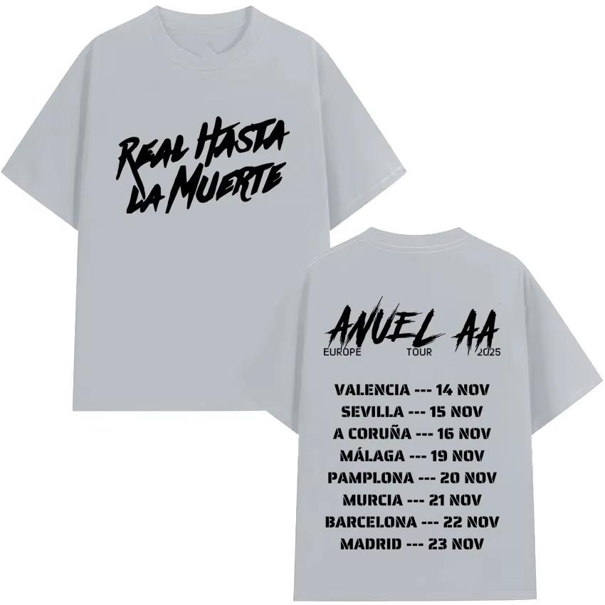 

Rap Singer Anuel AA European Tour 2025 Summer New Men s Women s Pop Album T-shirt Hip-hop T-shirt Harajuku Oversized Y2K T-shirt 4XL