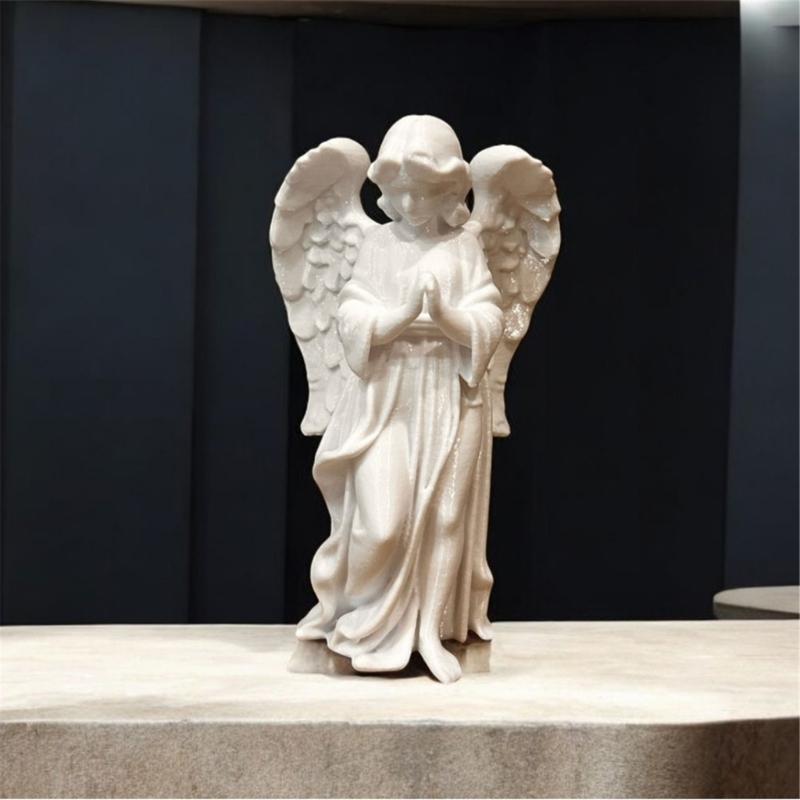 Guarder Angel Figurines Resin Wing Angel Statue Table Ornament Praying Angel Sculpture Housewarming Gift Home Decors