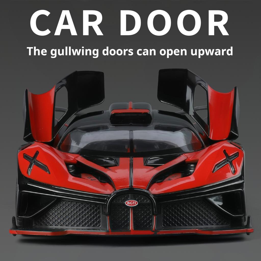 1:24 BGT Flying Fire Meteor Super Car Concept Car Exquisite Simulation Alloy Model Boys' Toy Car Collection Ornament Pull Back