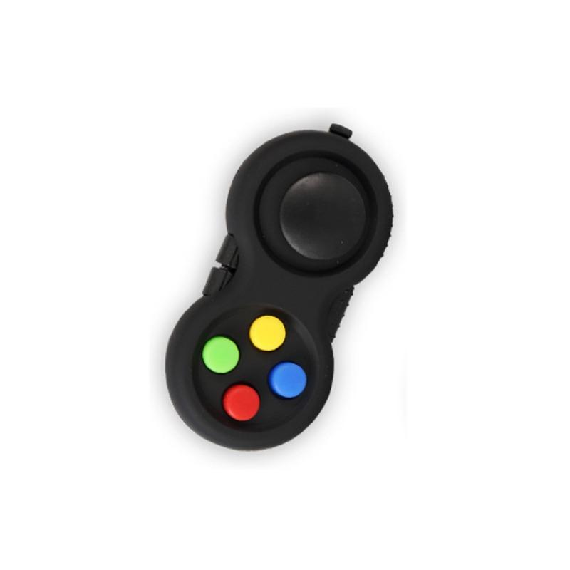 Fidget Toy Game, Rubberized Classical Controller Fidget Concentration Toy with 8-Fidget Functions and Lanyard for Relieving Stress and Anxiety