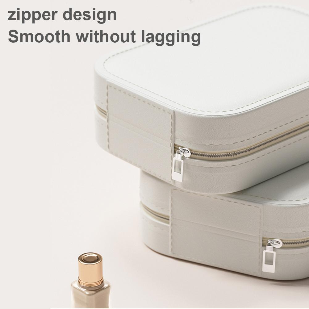 Large Capacity LED Cosmetic Storage Box with Mirror Three Color Dimmable Light for Travel Makeup Organization