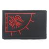 Nordic Viking Emblem Patch: Odin Knight Raven, Black/Red Rune Star.