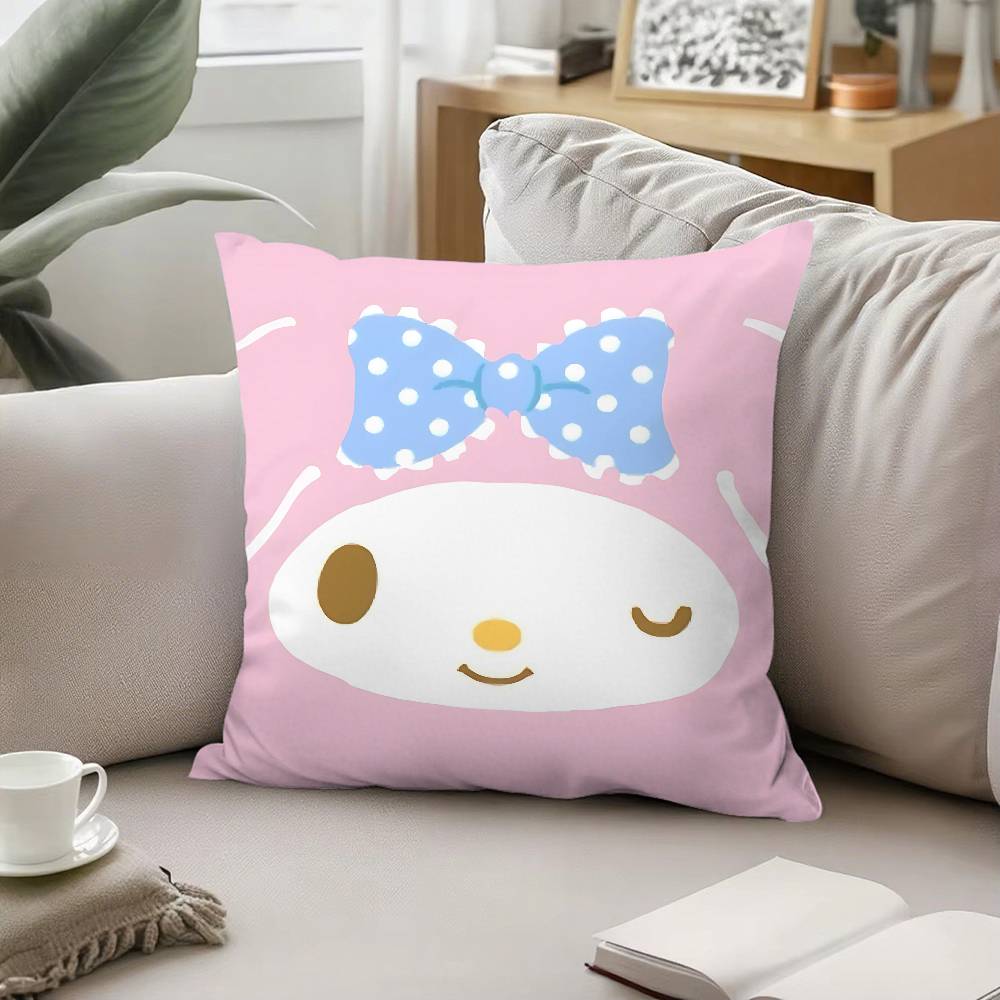 

Cute M-my M-melodyS Kawaii Pillow Case Cushion Cover Soft Cute Throw Pillow Case For Car Sofa Pillowcase Polyester With Zipper 16x16Inch