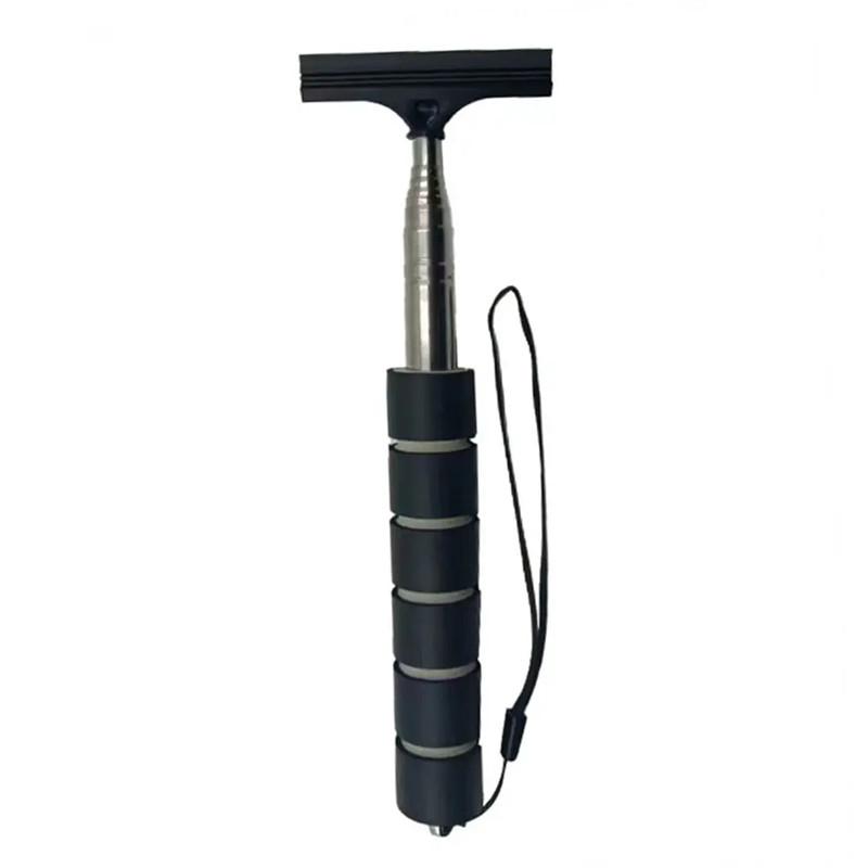 Car Rearview Mirror Wiper Portable Telescopic Auto Glass Squeegee Cleaner Car Mirror Wash Cleaning Brush Long Handle Glass Mist Cleaner