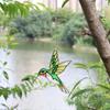 Yousheng Hummingbird Sun Catcher Stained Glass Hummingbird Suncatcher Colorful Bird Hanging Decoration for Windows Garden Yard