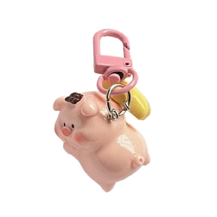Fashionable Piggy Pendant Keyrings Accessory Cute Animal Bag Decoration for Girl
